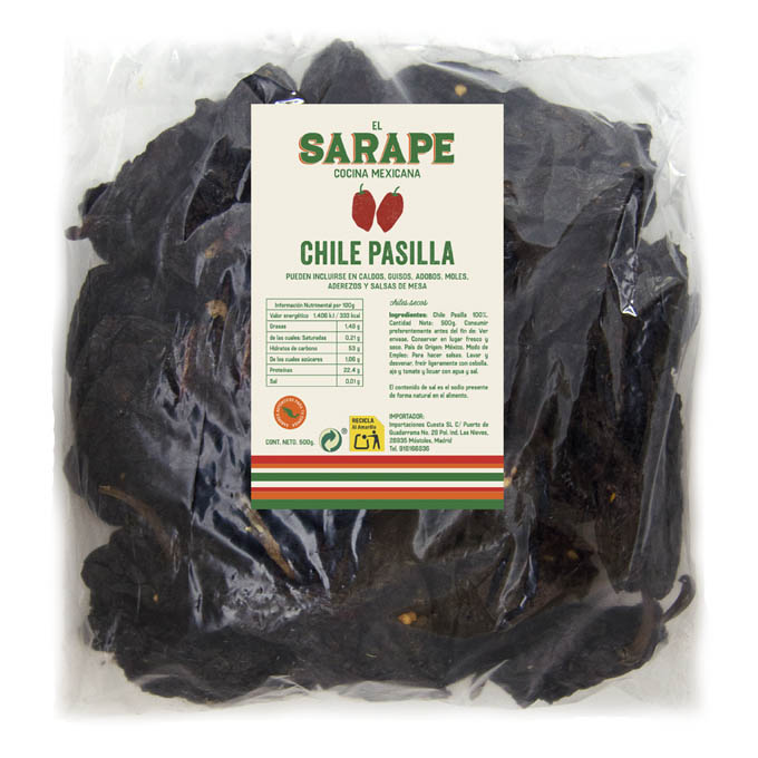 Chile Pasilla Seco 3kg 3 kg El Sarape