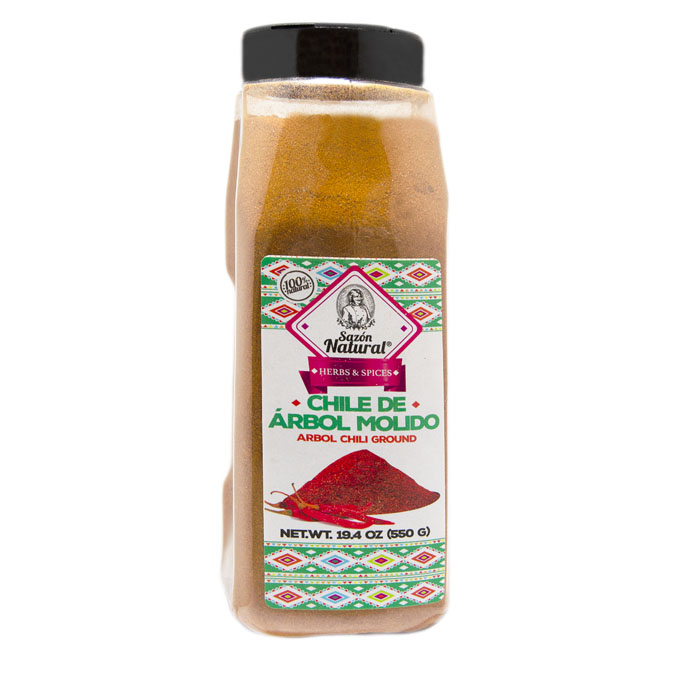 Chile de Arbol Molido 550 g Sazon Natural