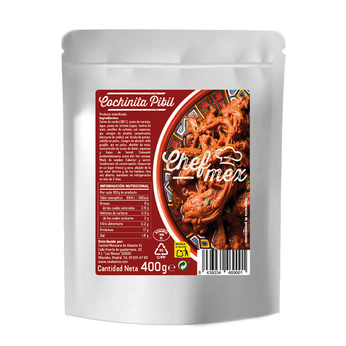 Cochinita pibil 400 gr Chefmex | Varios | Importaciones Cuesta
