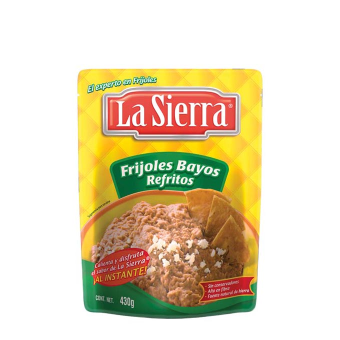 Frijol Refrito Bayo Bolsa 430gr 430 g  La Sierra