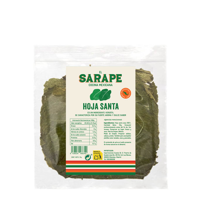 Hoja  Santa 15 gr 15gr El Sarape