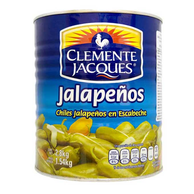 Jalapeños Enteros en escabeche  2,8kg 2,8 kg Clemente Jacques