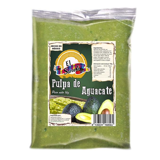Pulpa de Aguacate (bolsa) 1 kg 1kg El Sarape