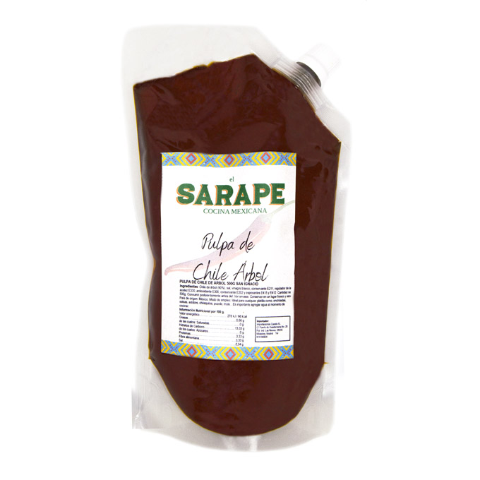 Pulpa de Chile Árbol 500 gr 500 gr El Sarape
