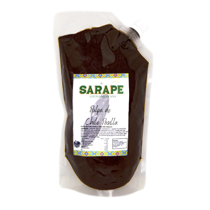 Pulpa de Chile Pasilla 500g El Sarape | Condimentos y Sazonadores | Importaciones Cuesta