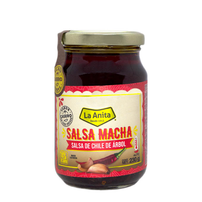 Salsa Macha de Chile Arbol 230g La Anita | Salsas y Condimentos | Importaciones Cuesta