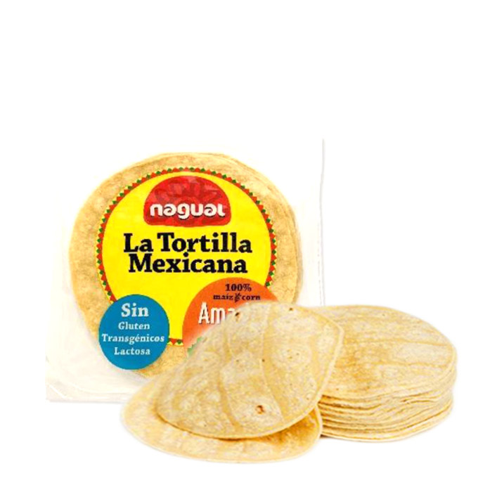 Tortilla de maíz amarillo 15 cm (20 uds) (TIENDA) 500 gr Nagual
