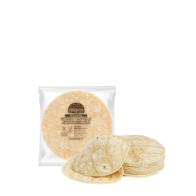 Tortilla de maíz blanco MINI 10 cm (30 uds) 310 gr Nagual